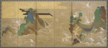Tawaraya Sotatsu Olas de Matsushima Pinturas al óleo